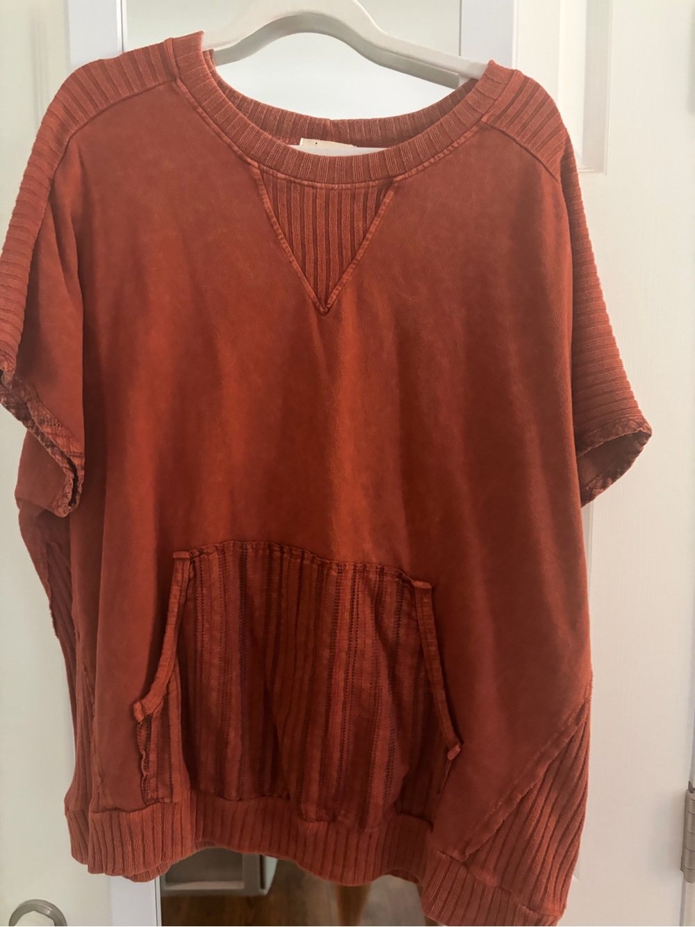 J. Her Rust Short-Sleeve Pullover Top - Women